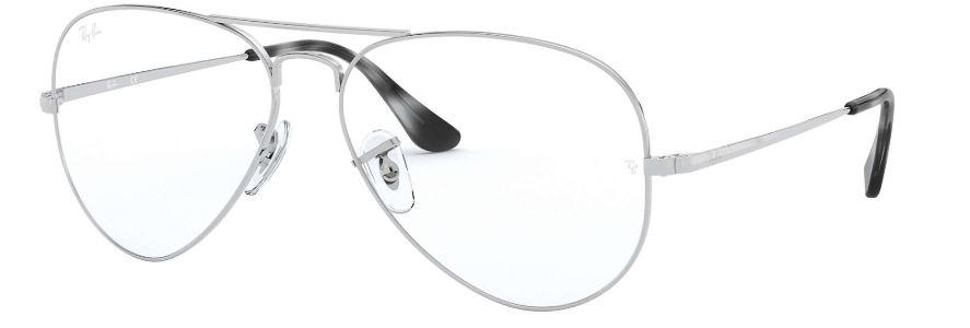 Ray Ban Okvir za naočare Aviator 0RX6489 2501 55-58, Srebrne boje