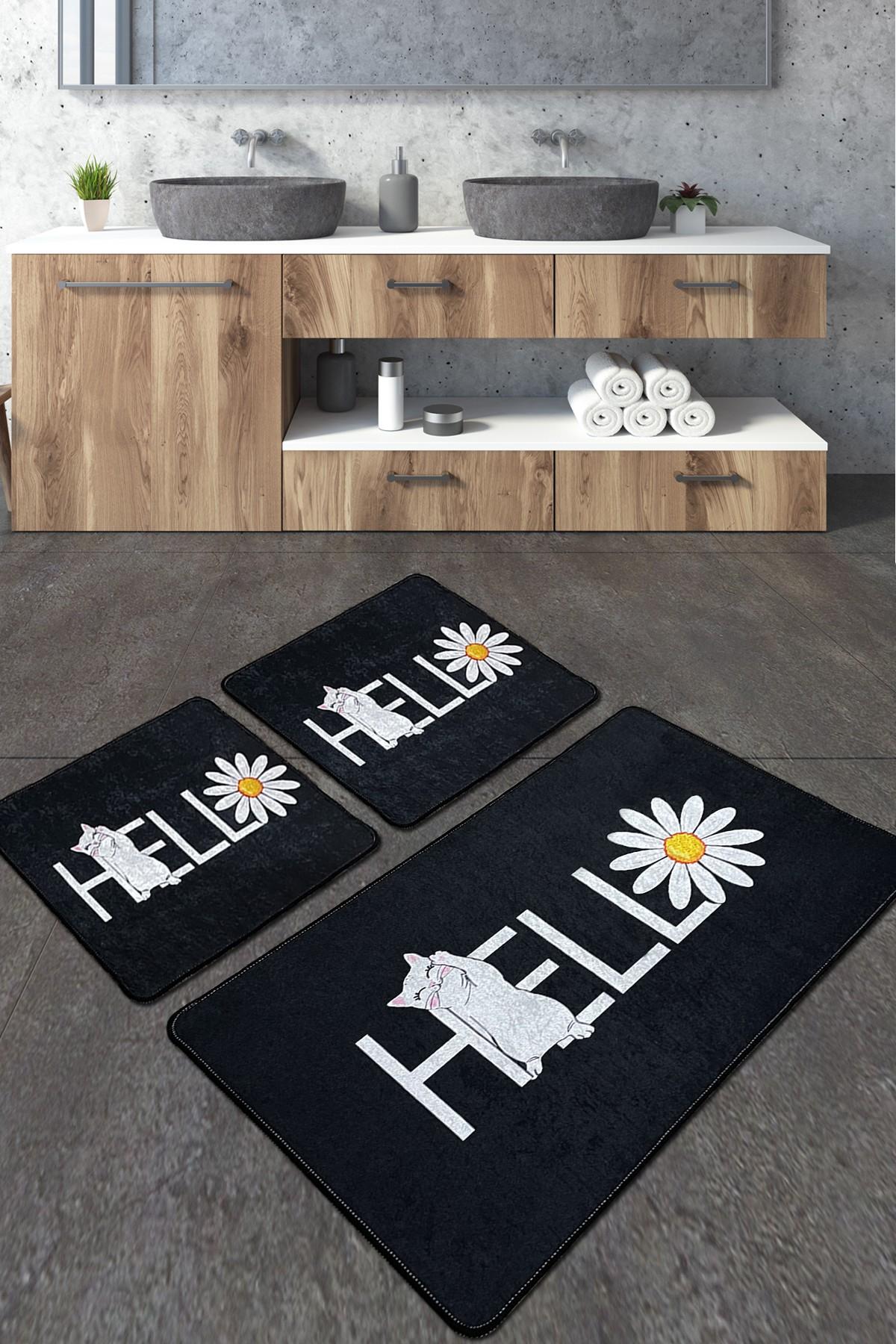 L'essentiel Maison Set 3 prostirke za kupatilo Šareni