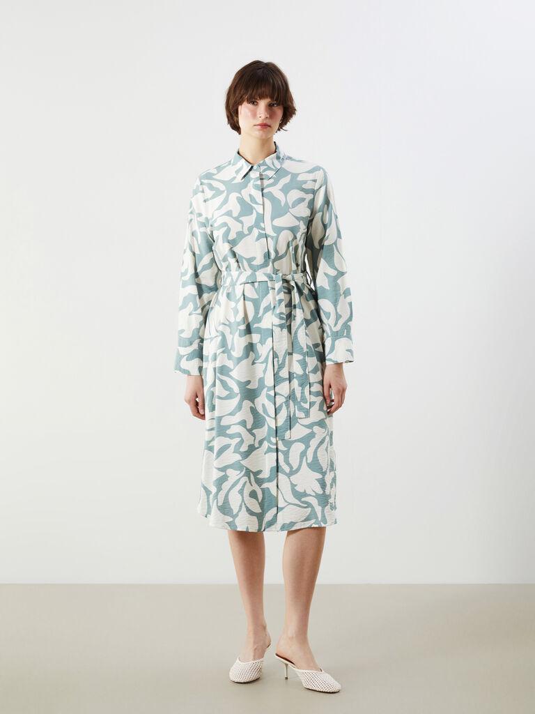 LC Waikiki Ženska haljina W57186Z8-LRR, Midi, Zelena