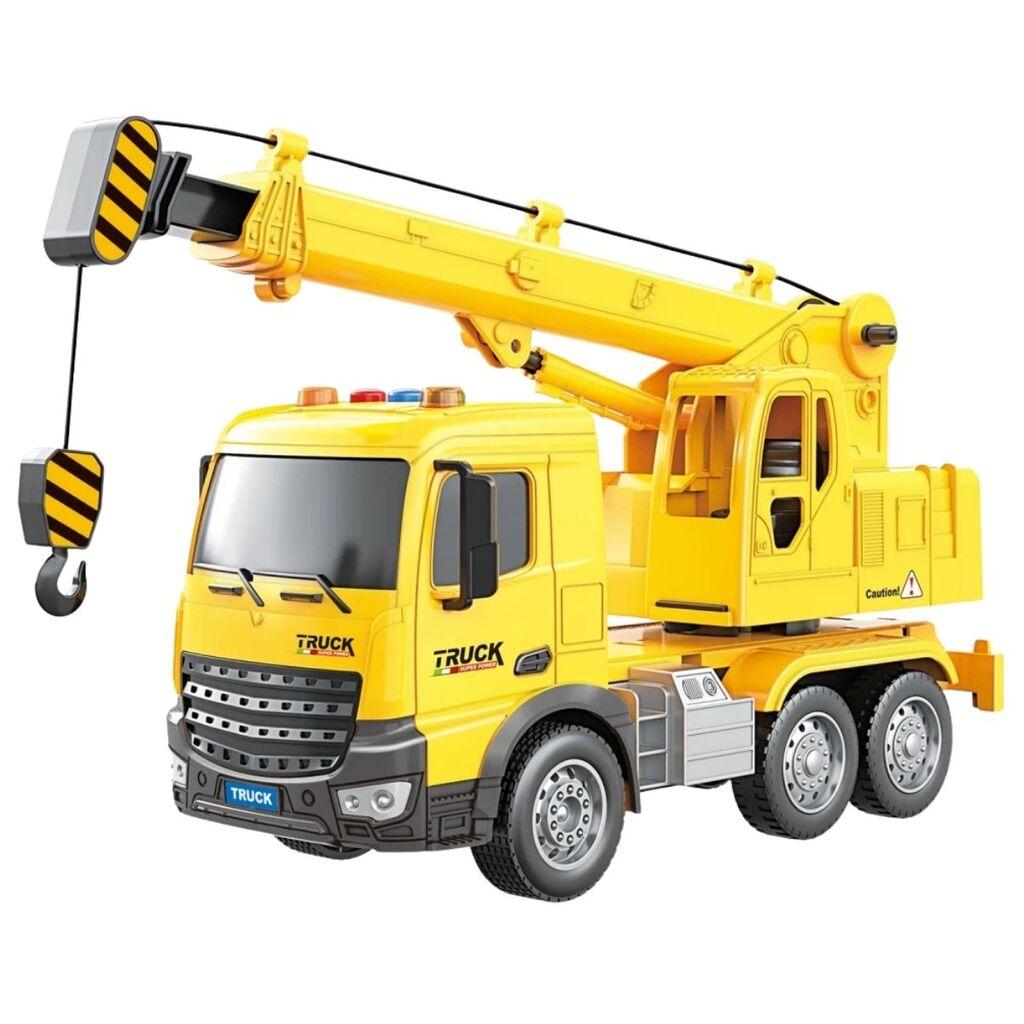Dečiji Kamion građevinska dizalica sa zvukom i svetlom 1:18, Žuti