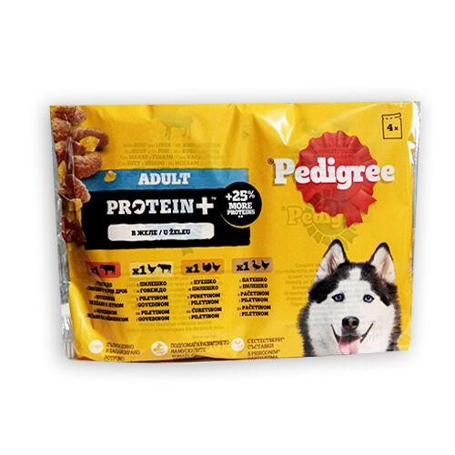 Pedigree Vlažna hrana za pse Protein, Više vrsta mesa, 85g, 4 komada
