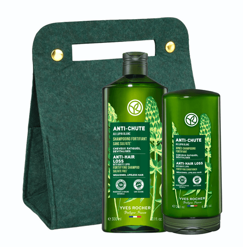 Yves Rocher Ženski kozmetički set, Šampon, regenerator i torbica