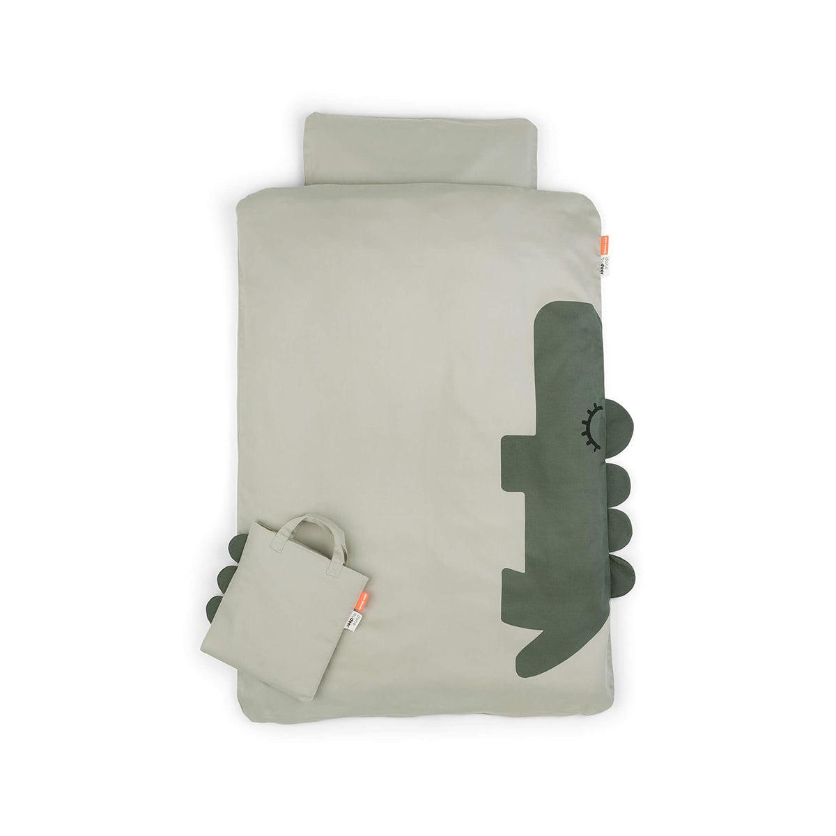 DONE BY DEER Posteljina Sleepy Croco, Zelena