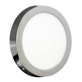 LED Panel, 24W, 6500K, Nadgradni, Okrugli, Hrom