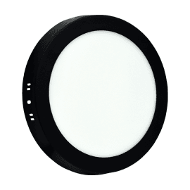 LED Panel, 18W, 6500K, Nadgradni, Okrugli, Crni