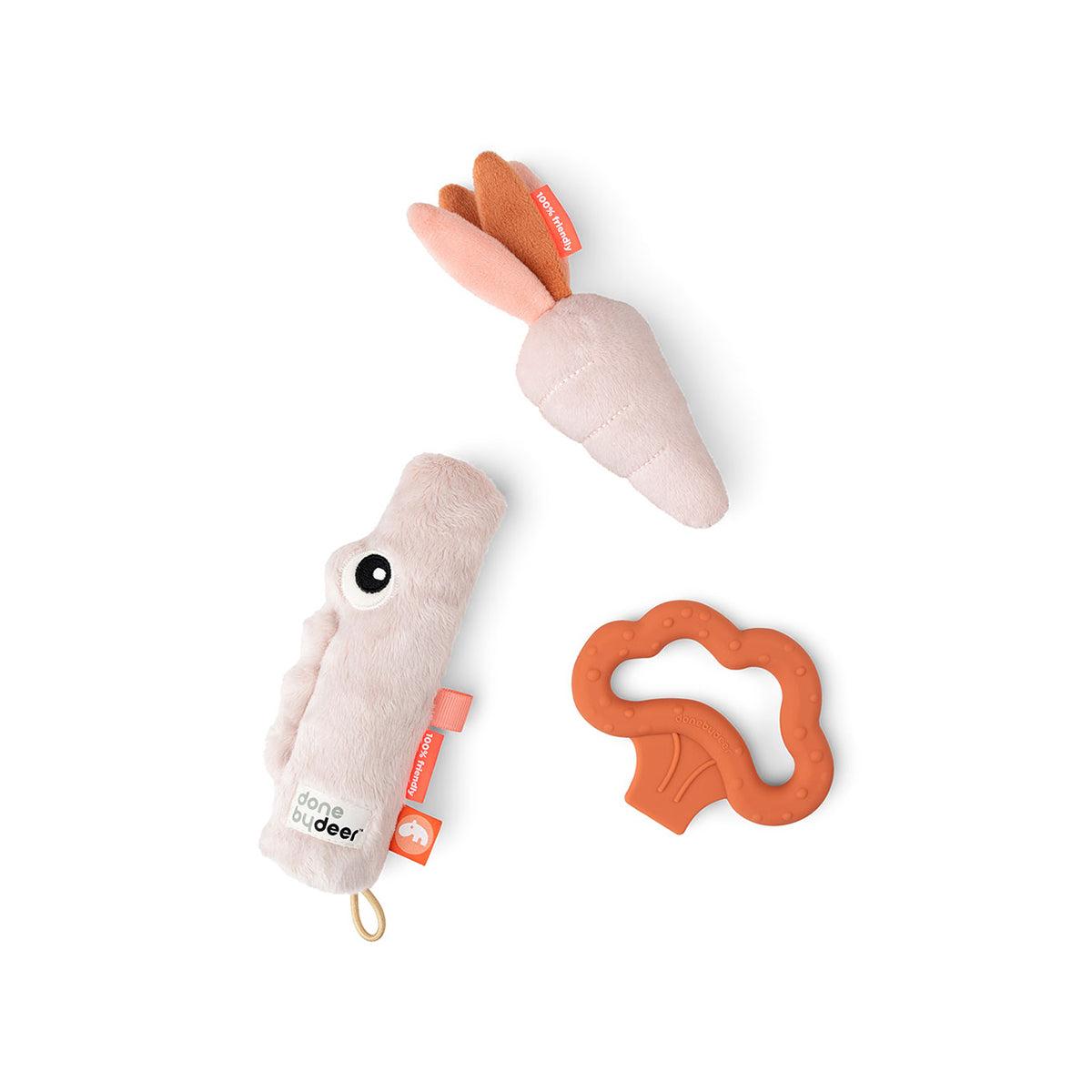 DONE BY DEER Set aktivnih igračaka Croco Tiny, 3 komada, Roze