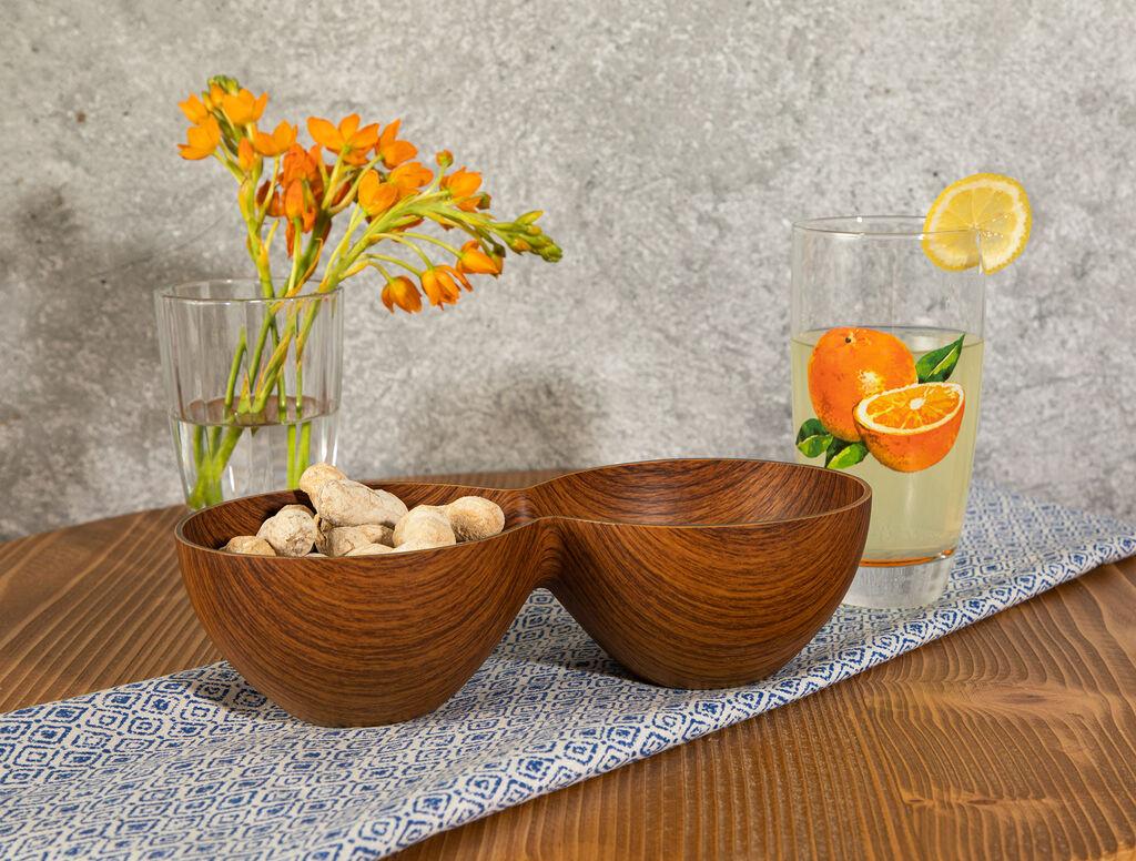 Madame Coco Činija Oslo, 2 odeljka, 10x19.8x5.5cm, Braon