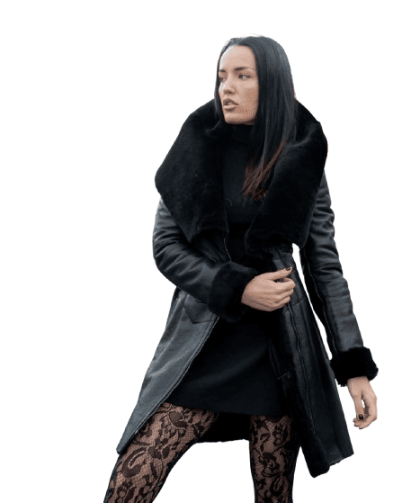 MARIO ZENETTI Ženski monton Simona, Crni