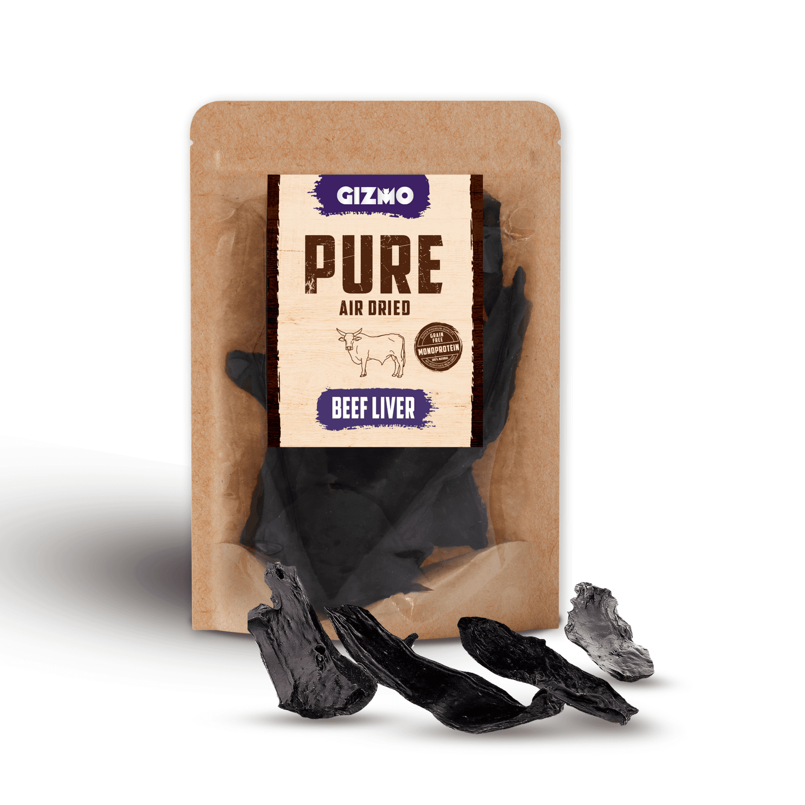 GIZMO Poslastica za pse, juneća jetra, 100% prirodna, bez aditiva, 100g