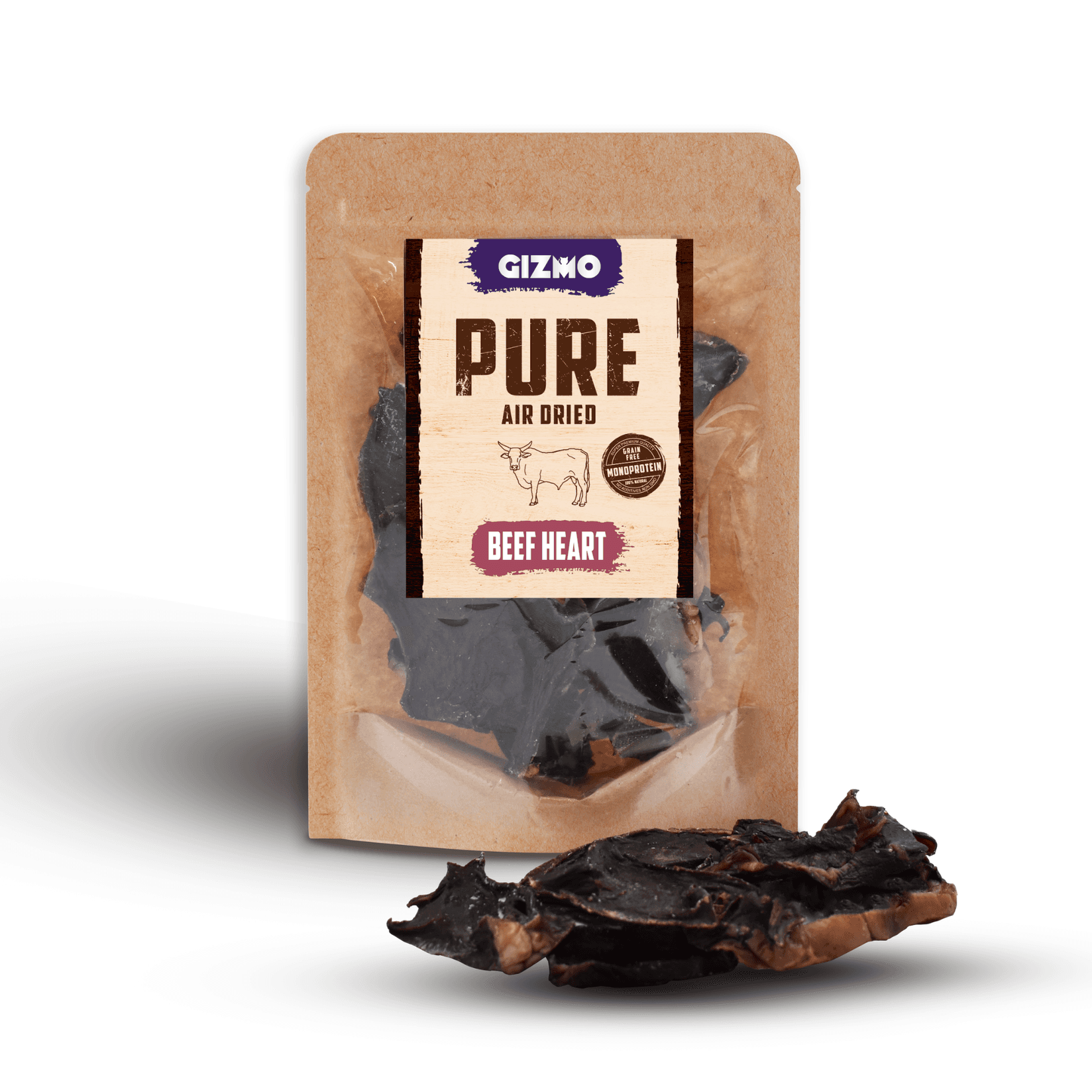 GIZMO Poslastica za pse, juneće srce, 100% prirodna, bez aditiva, 70g
