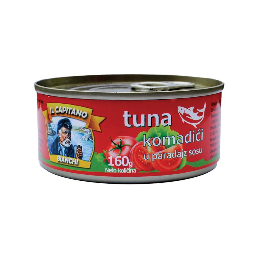 IL CAPITANO Tunjevina komadići u paradajz sosu, 160g