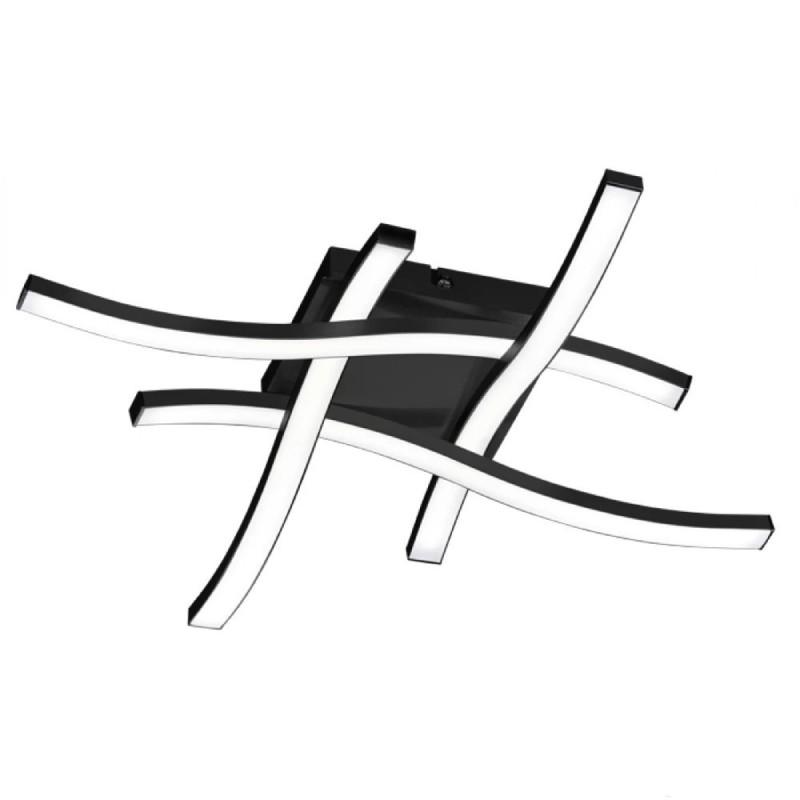 TRIO LIGHTING Led plafonjera ROUTE R62474132, 20W, Crna