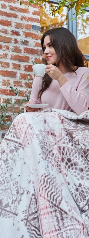 DEKOR DOM Ćebe Eco Blanket 22136-C, 150x200cm, Belo-roze