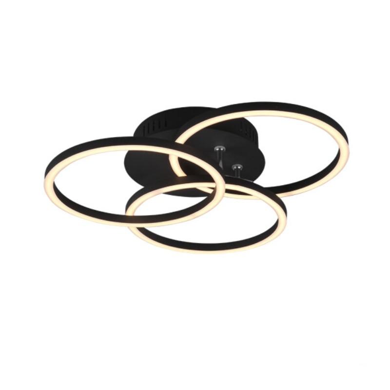 TRIO LIGHTING Led plafonjera CIRCLE R62823132, 27W, Crna