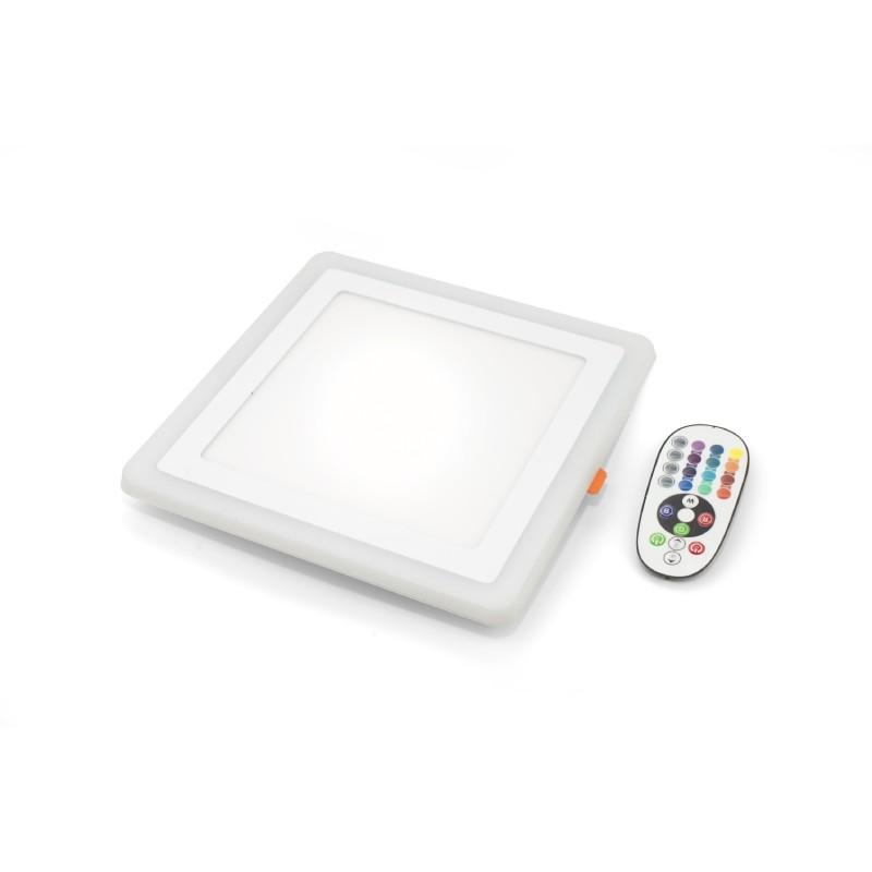 AURA-LIGHT Ugradni kvadratni led panel RGBW, 18W+6W, Beli