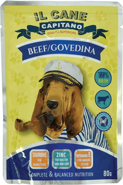IL GATTO CAPITANO Hrana za pse, Govedina, 80g