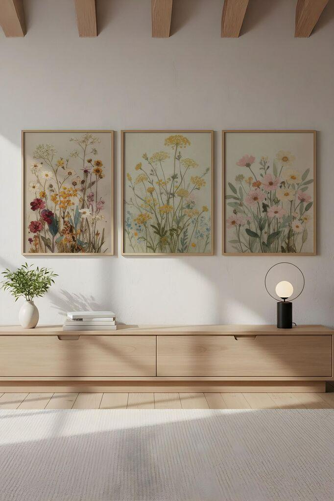 Wallity Slika Huhu711, 50 x 70cm, 3 dela