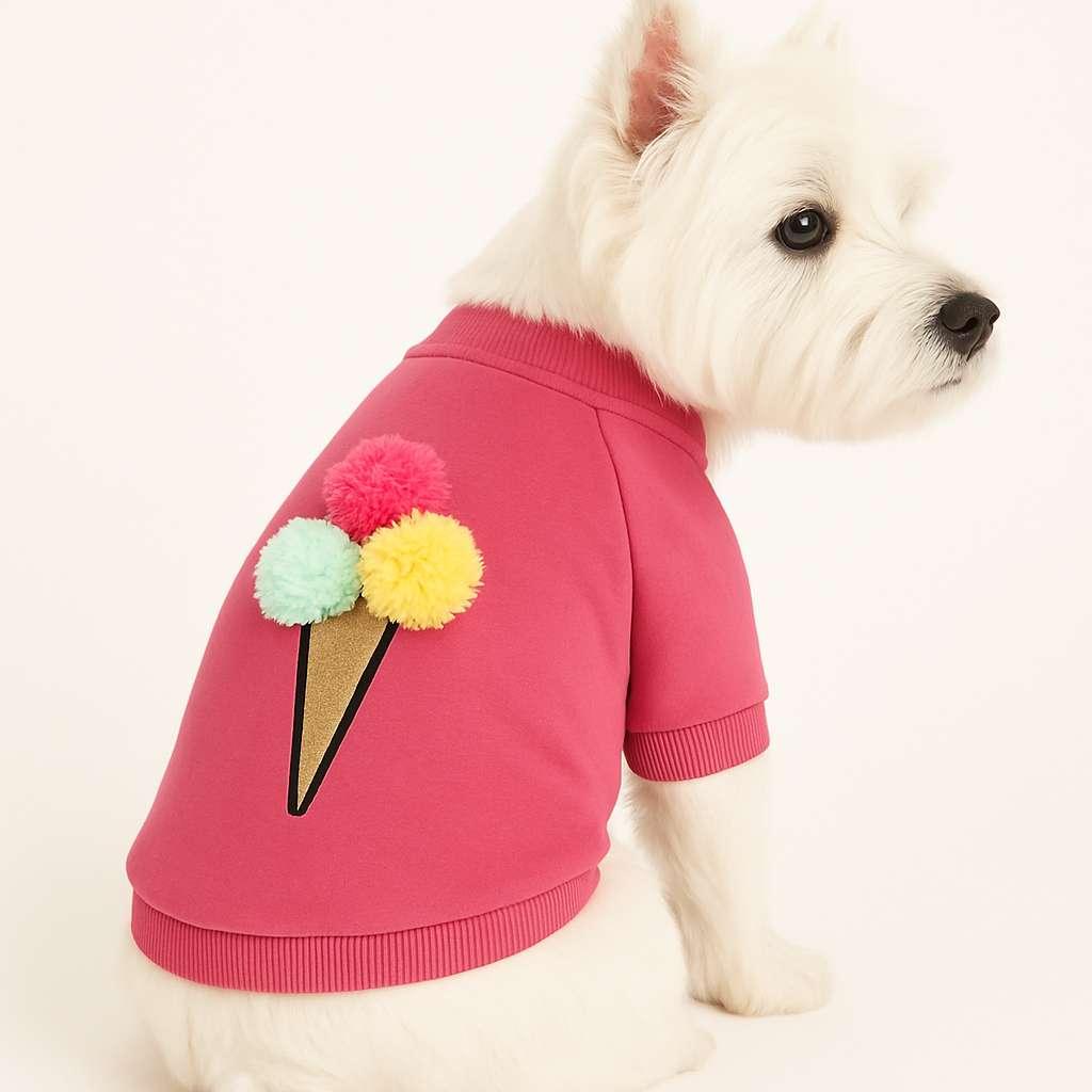 Paws & Whiskers Odelo za pse Pinkicecreamsweat, Roze