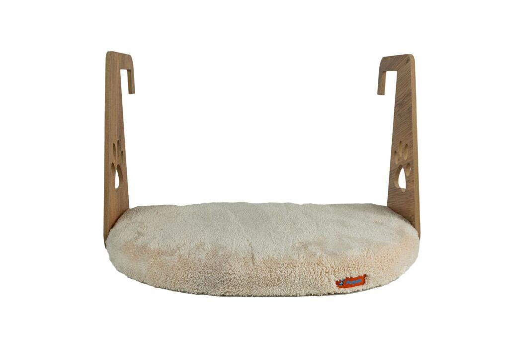 Paws & Whiskers Ležaljka za mačke sa ramom za radijator, 52 × 35 cm, Krem