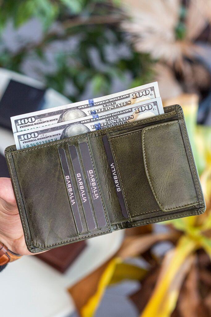 Garbalia Muški novčanik Dallas, Maslinasti