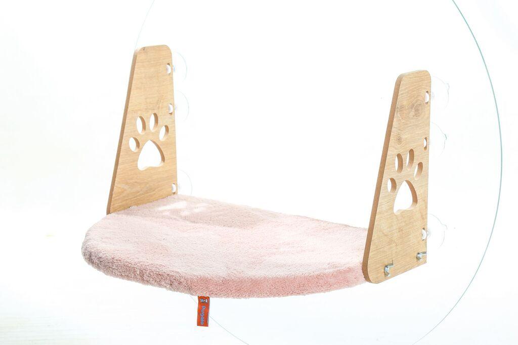 Paws & Whiskers Ležaljka za mačke za prozor, 28 × 47 cm, Roze