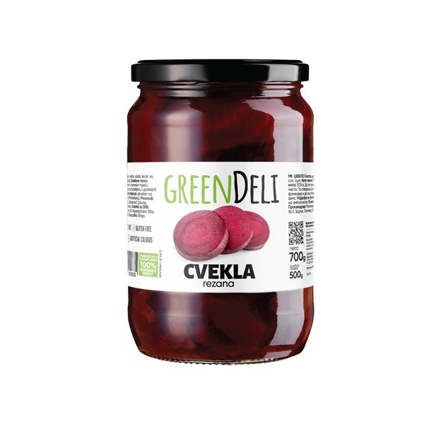 GREENDELI Cvekla, Rezana, 700 g