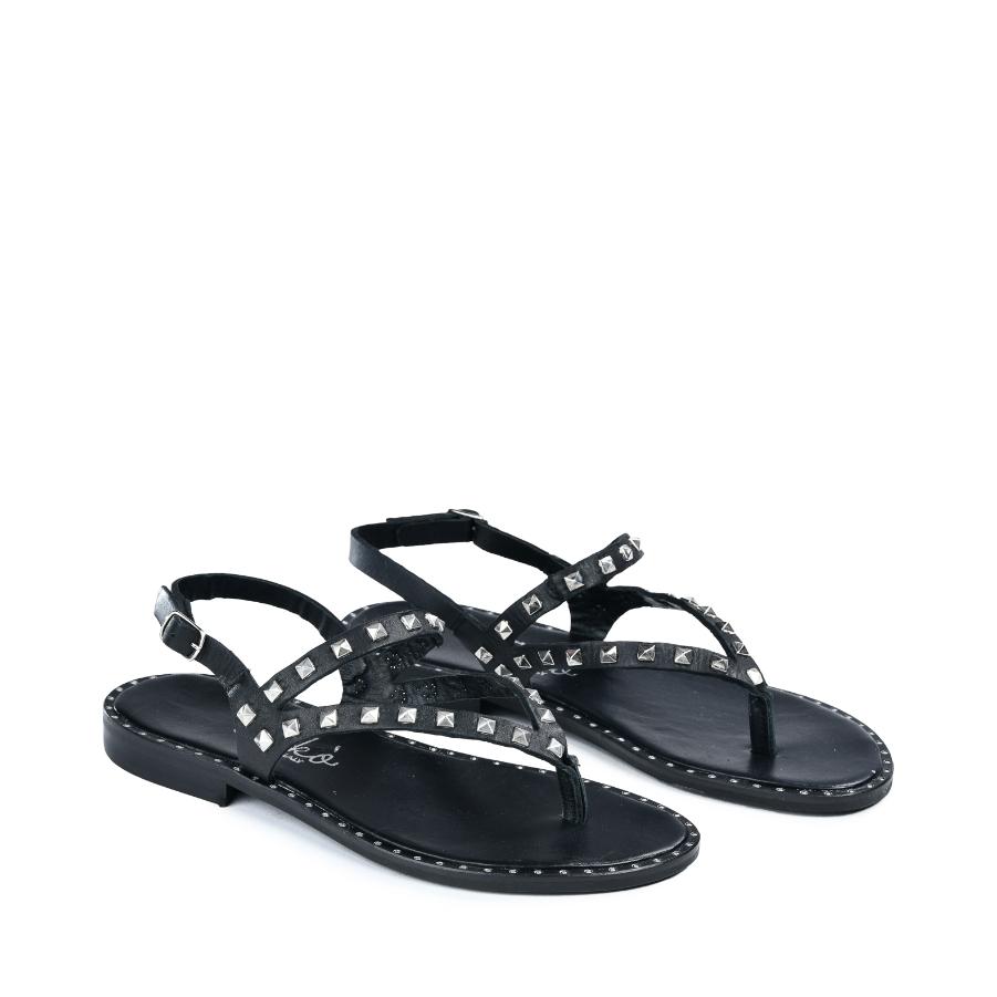 SILKO Ženske sandale 1520 vitello, Crne