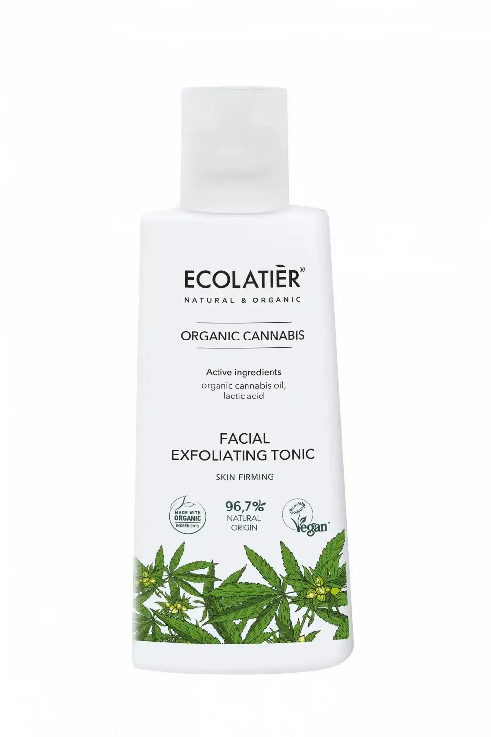 ECOLATIER Tonik eksfoliant Organski kanabis, 150 ml