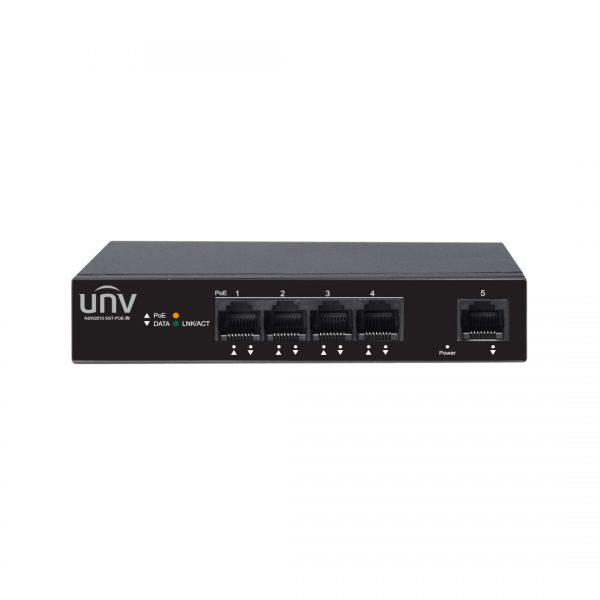 Uniview PoE Switch UNV NSW2010-5GT-POE-IN, 4-portni, Gigabitni