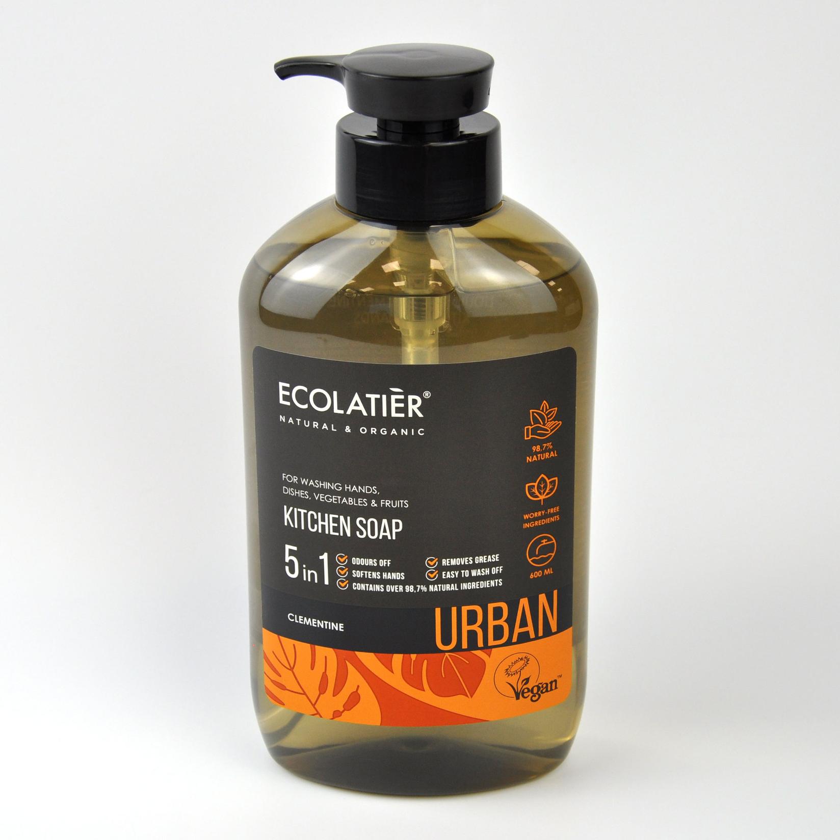 ECOLATIER Tečni sapun za ruke i kuhinju Klementina, 600 ml