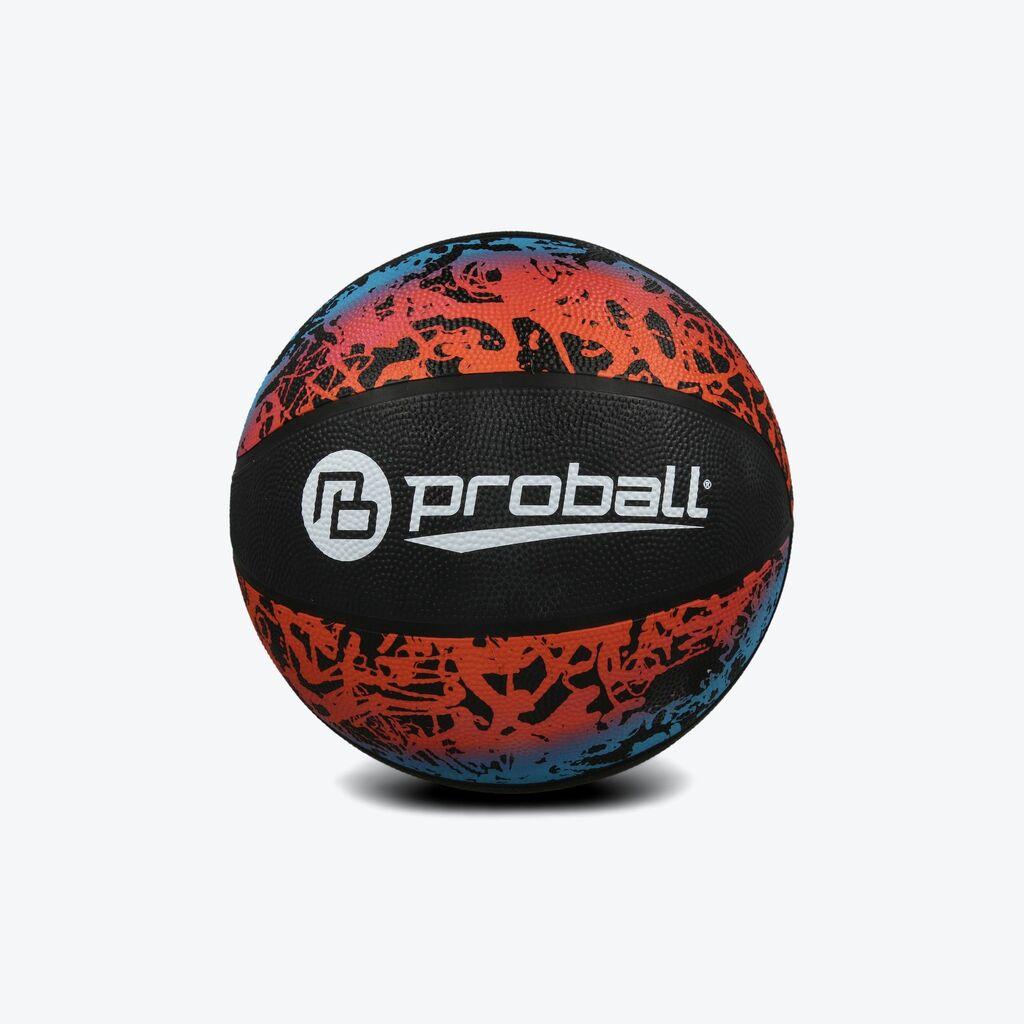 Proball Lopta za košarku Rubber out 7, Crna