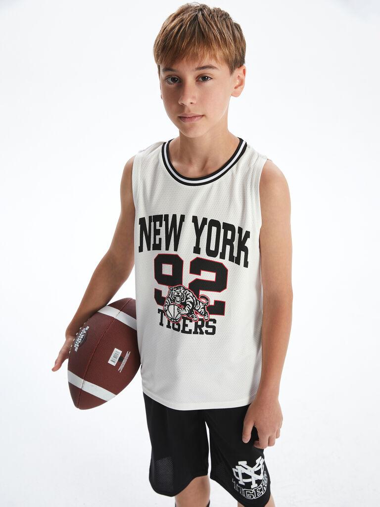 LC Waikiki Komplet za dečake S5DS29Z4-Q6K, Majica i šorts, Beli