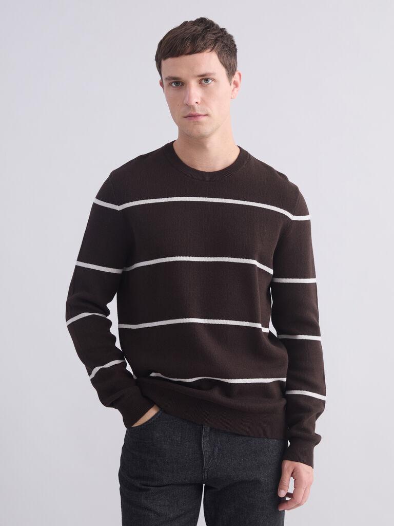 LC Waikiki Muški Džemper, W5DS55Z8-R39, Okrugli izrez, Braon