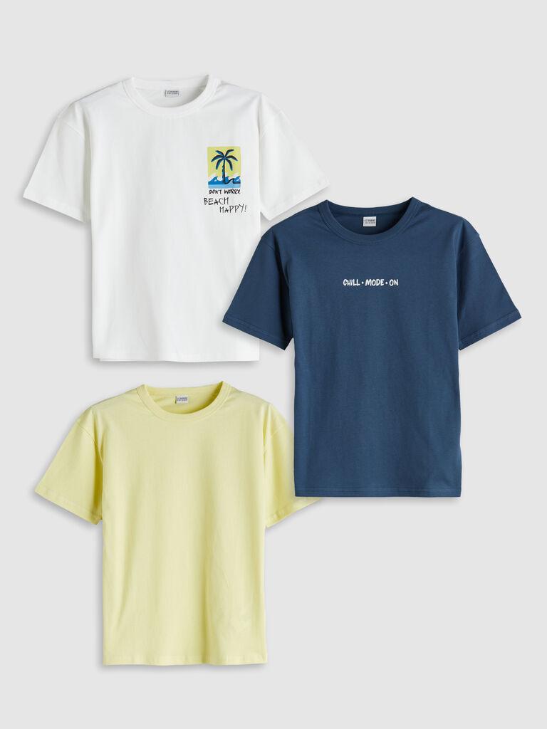 LC Waikiki Majica za dečake S5PT63Z4-R9J, Kratki rukav, 3 komada, Višebojna