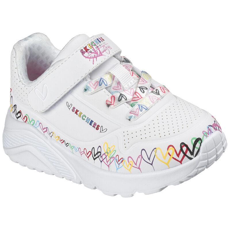 Skechers Patike za devoјčice Uno Lite Heart Craze, Bele