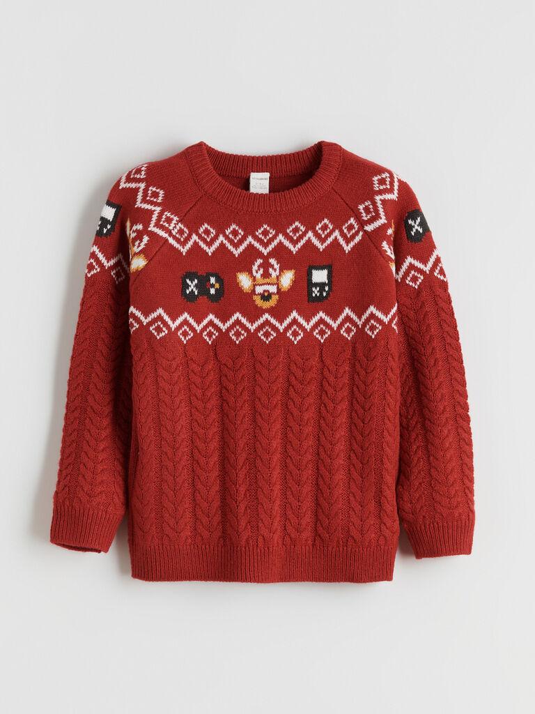 LC Waikiki Džemper za dečake W5DI75Z1-HJY, Okrugli izrez, Crveni