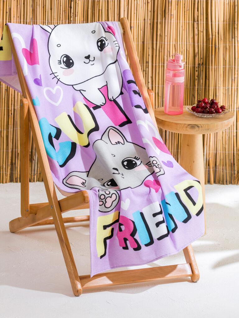 LC Waikiki Peškir za plažu za devojčice S5KE85Z4-G3W, Lavanda