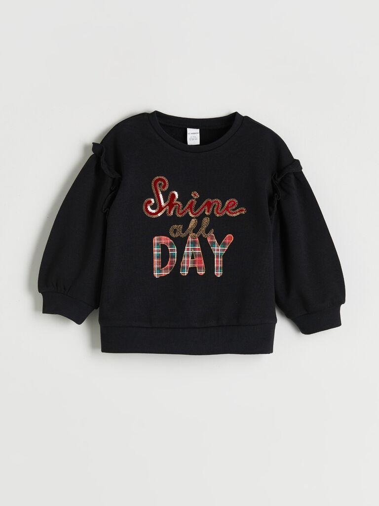 LC Waikiki Duks za devojčice W5DU43Z1-CVL, Okrugli izrez, Crni