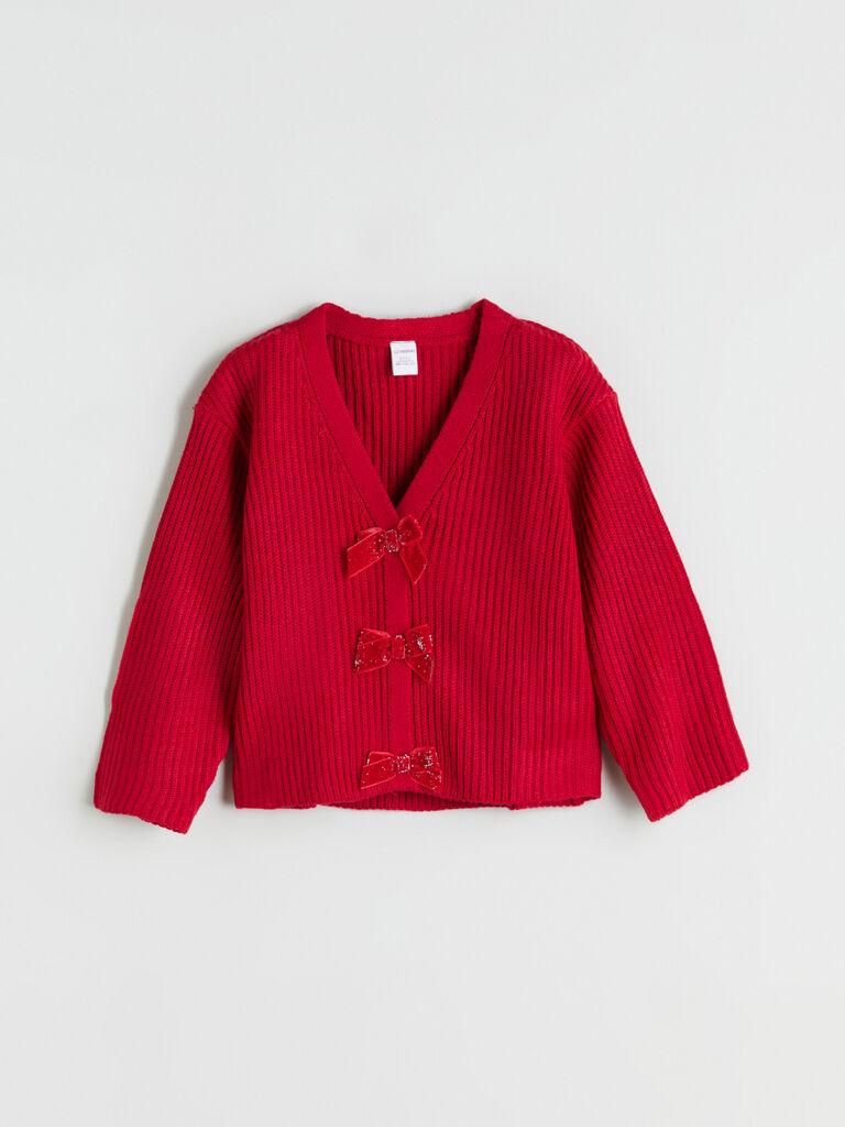 LC Waikiki Džemper za devojčice W5DG59Z1-HJY, V-izrez, Crveni