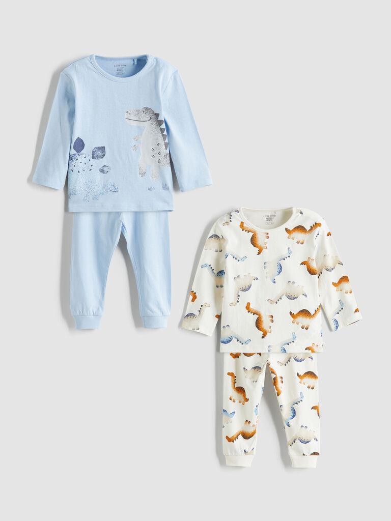 LC Waikiki Komplet pidžama za dečake W5CP61Z1-YMS, 2 komada, Plavo-bež