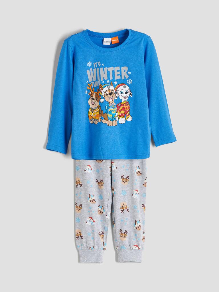 LC Waikiki Komplet pidžama za dečake W5G465Z1-GZT, Dugi rukav, Plava