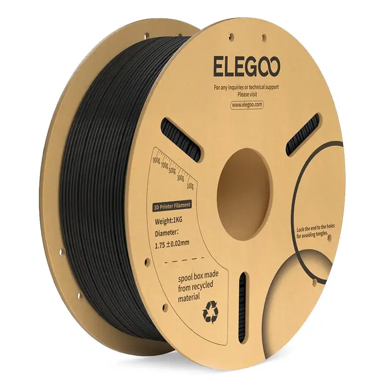 Elegoo Filament za 3D štampač, PLA+, 1.75mm, 1kg, Crni