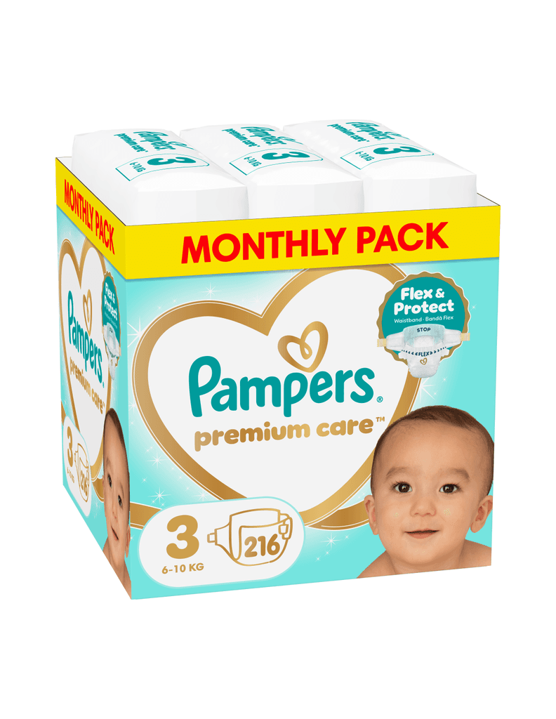 Pampers Pelene Premium Care 3, Monthly, 6-10 kg, 216/1