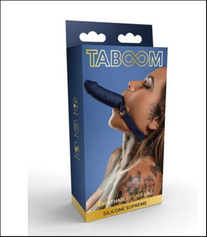 Taboom Dildo za usta Breathable Penis Gag, Silikonski, 9cm, Plavi