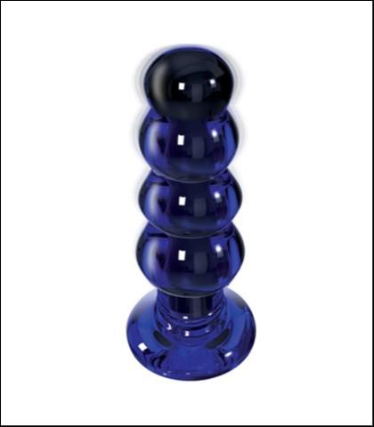 ToyJoy Analni dildo sa vibracijom Radiant, Stakleni, 11.5cm, Plavi