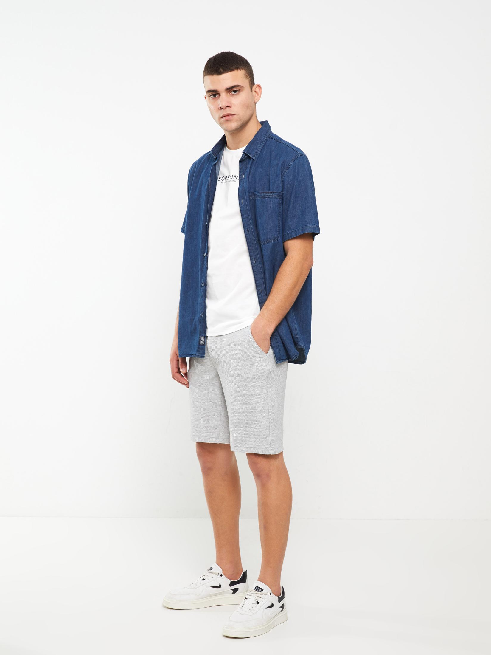 LC Waikiki Muški šorc S31055Z8-LAL, Svetlosivi