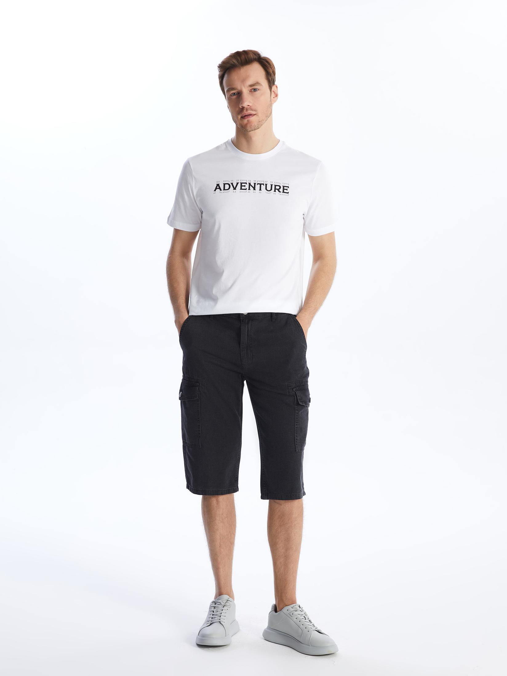 LC Waikiki Muški teksas šorc S4IK57Z8-GRD, Sivi