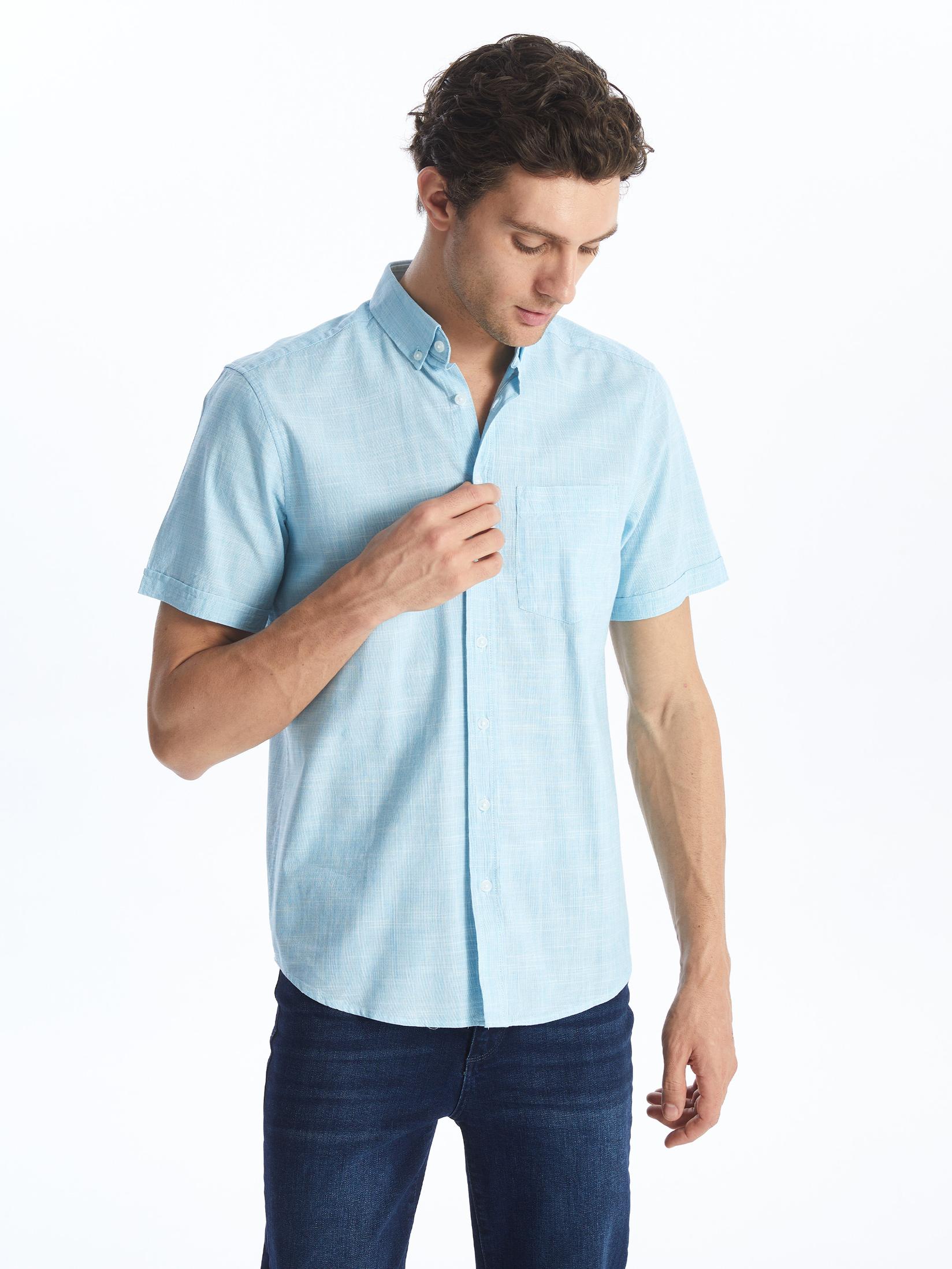 LC Waikiki Muška košulja S4AI06Z8-CT4, Tirkizna