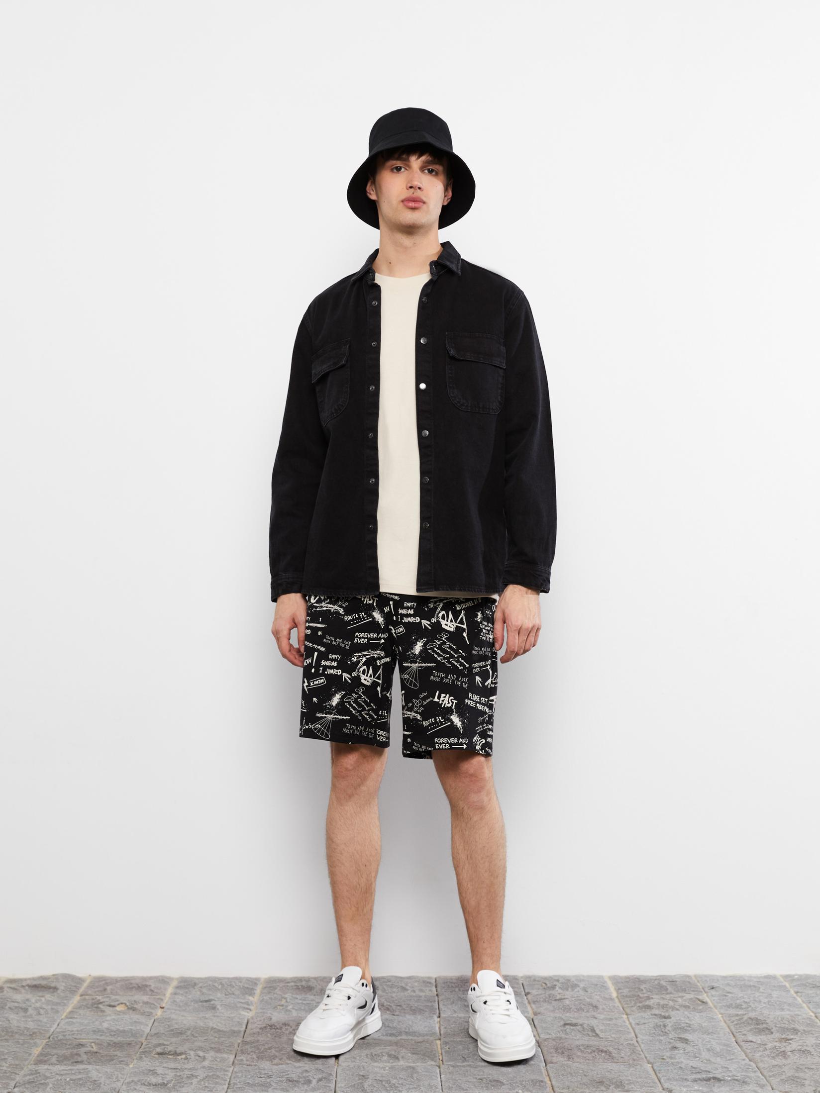 LC Waikiki Muški šorc S27645Z8-CVL, Crni