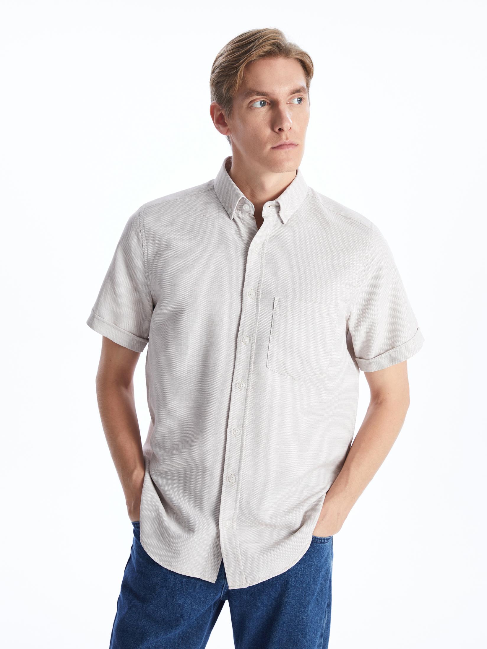 LC Waikiki Muška košulja S41086Z8-GWB, Bež